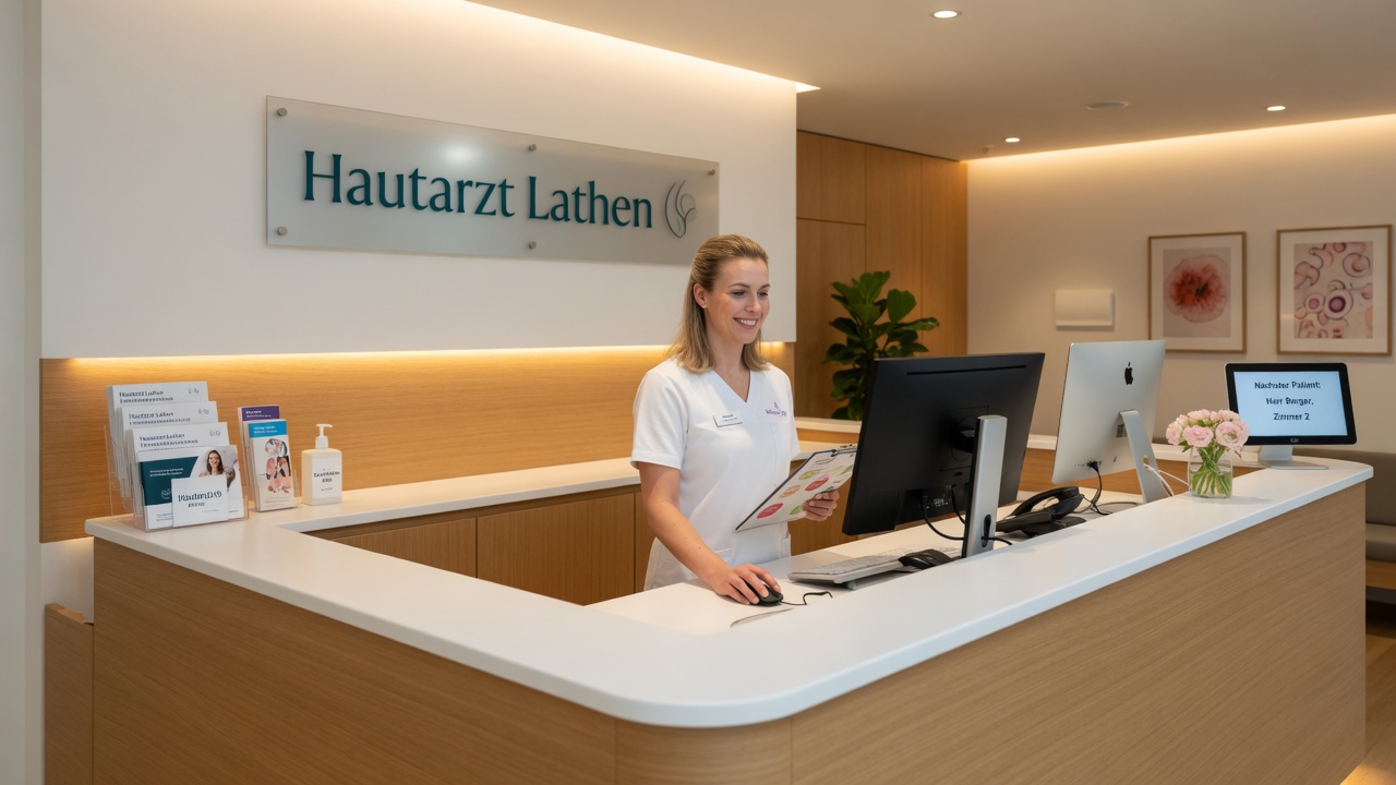 Empfang der Hautarztpraxis Lathen